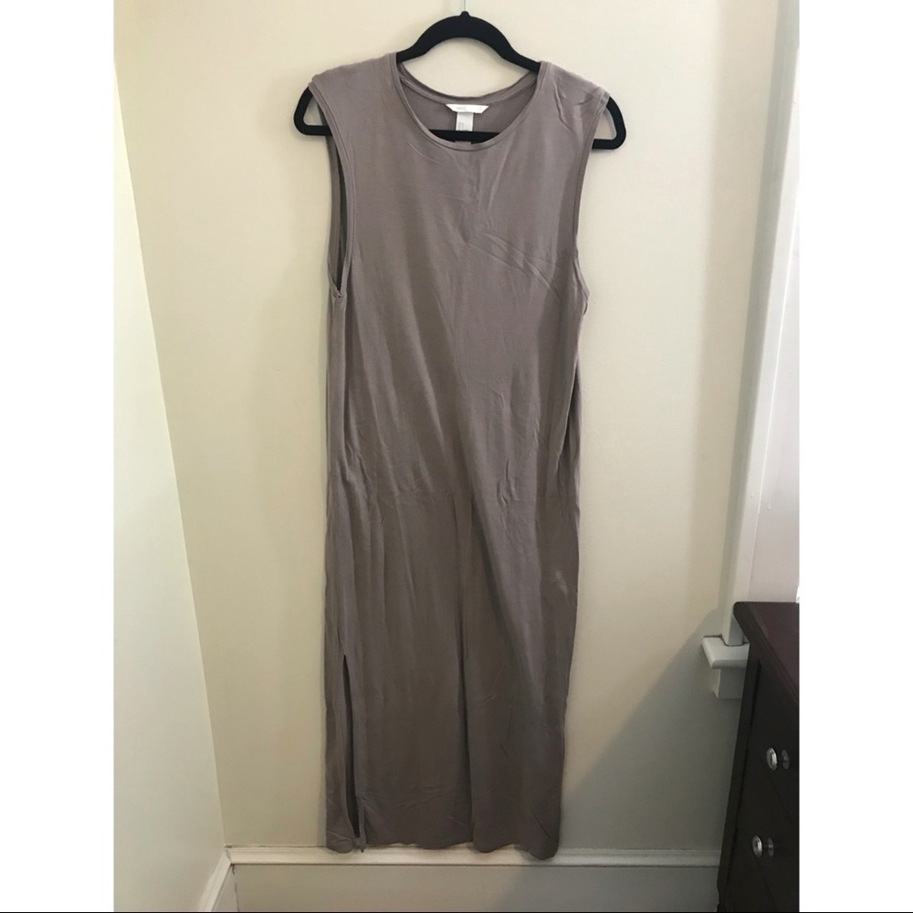 Basic Taupe Midi Dress